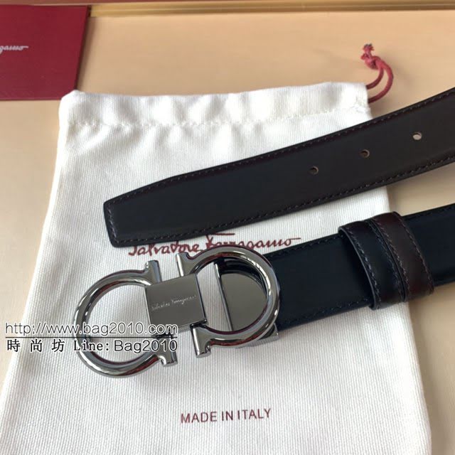 菲拉格慕男士皮帶 Ferragamo精品銅扣腰帶  jjp1949